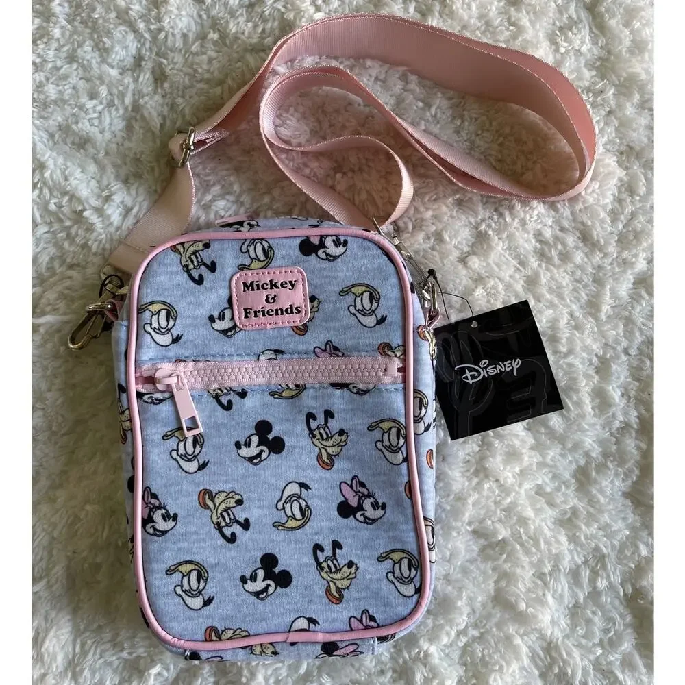 Disney Mickey Mouse And Friends Crossbody Bag Purse NEW BioWorld Soft Light READ